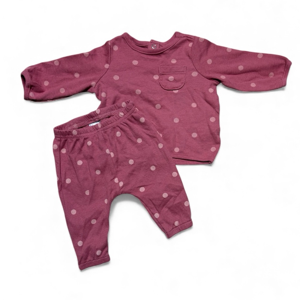 Carter’s | Baby Girl Pink Polka Dot Matching Set | 0-3M